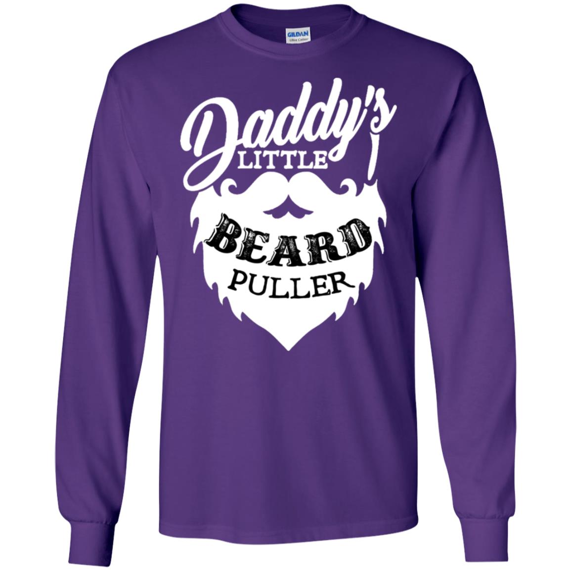 Daddy's Little Beard Puller Kid Shirt Purple