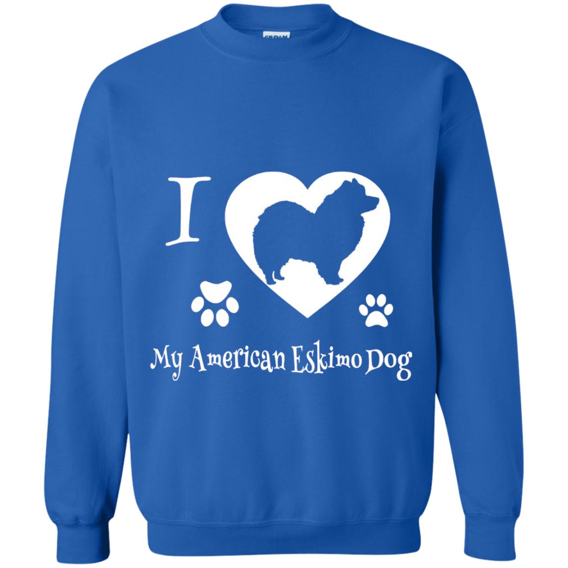 Dog Lover T-shirt I Love My American Eskimo Dog Royal