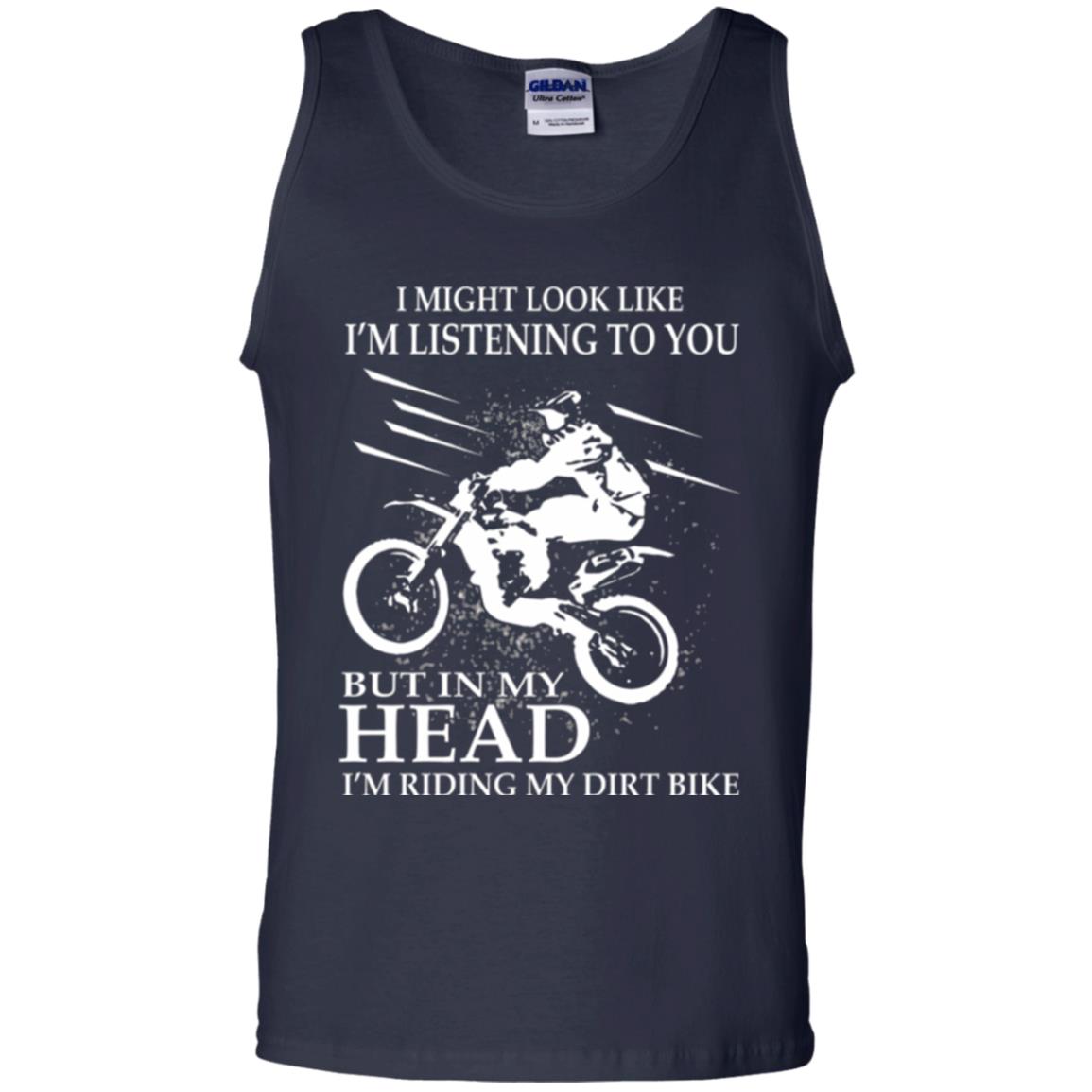 Funny Motocross T-shirt I_m Riding My Dirt Bike Navy