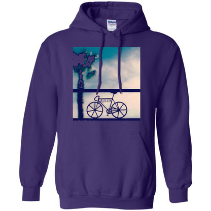 Biking In Austin T-shirt Purple