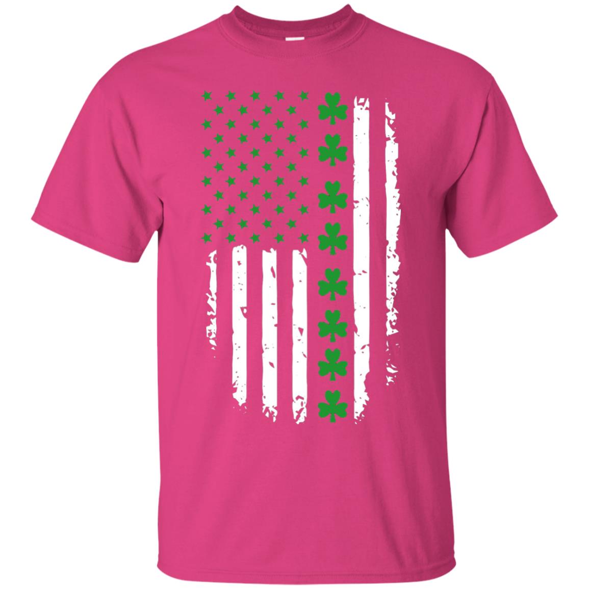 St. Patrick's Day T-shirt Irish American Flag T-shirt Heliconia