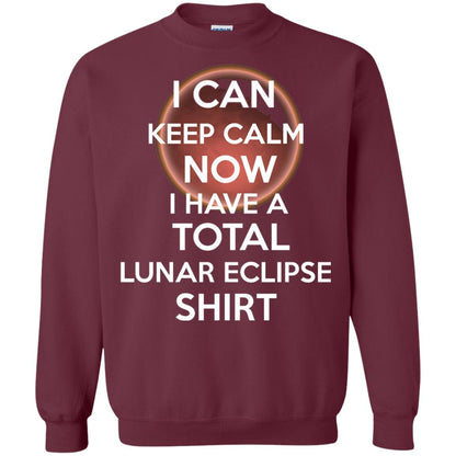 Lunar Eclipse 2018 Shirt Blood Moon Keep Calm Now T-shirt Maroon