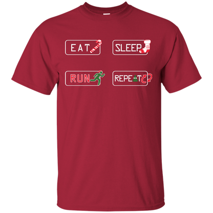 Christmas T-Shirt Eat Sleep Run Repeat Cardinal