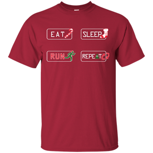 Christmas T-Shirt Eat Sleep Run Repeat