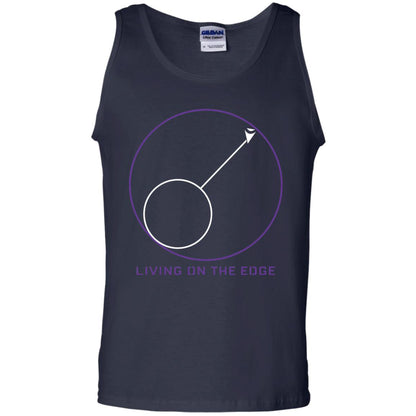 Gamer T-shirt Living On The Edge Run From The Storm Navy