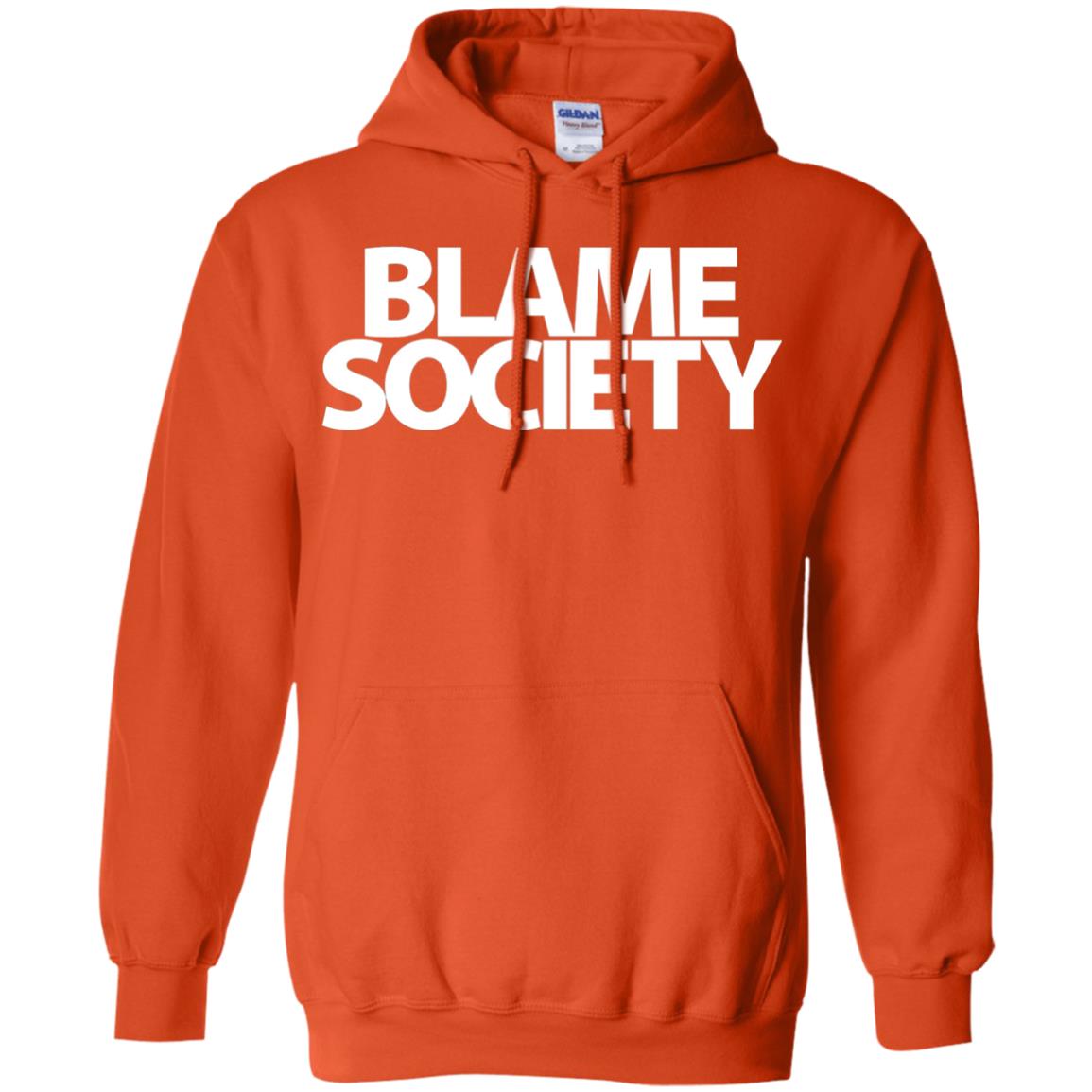 Mens Blame Society Urban Hip Hop T-shirt Orange