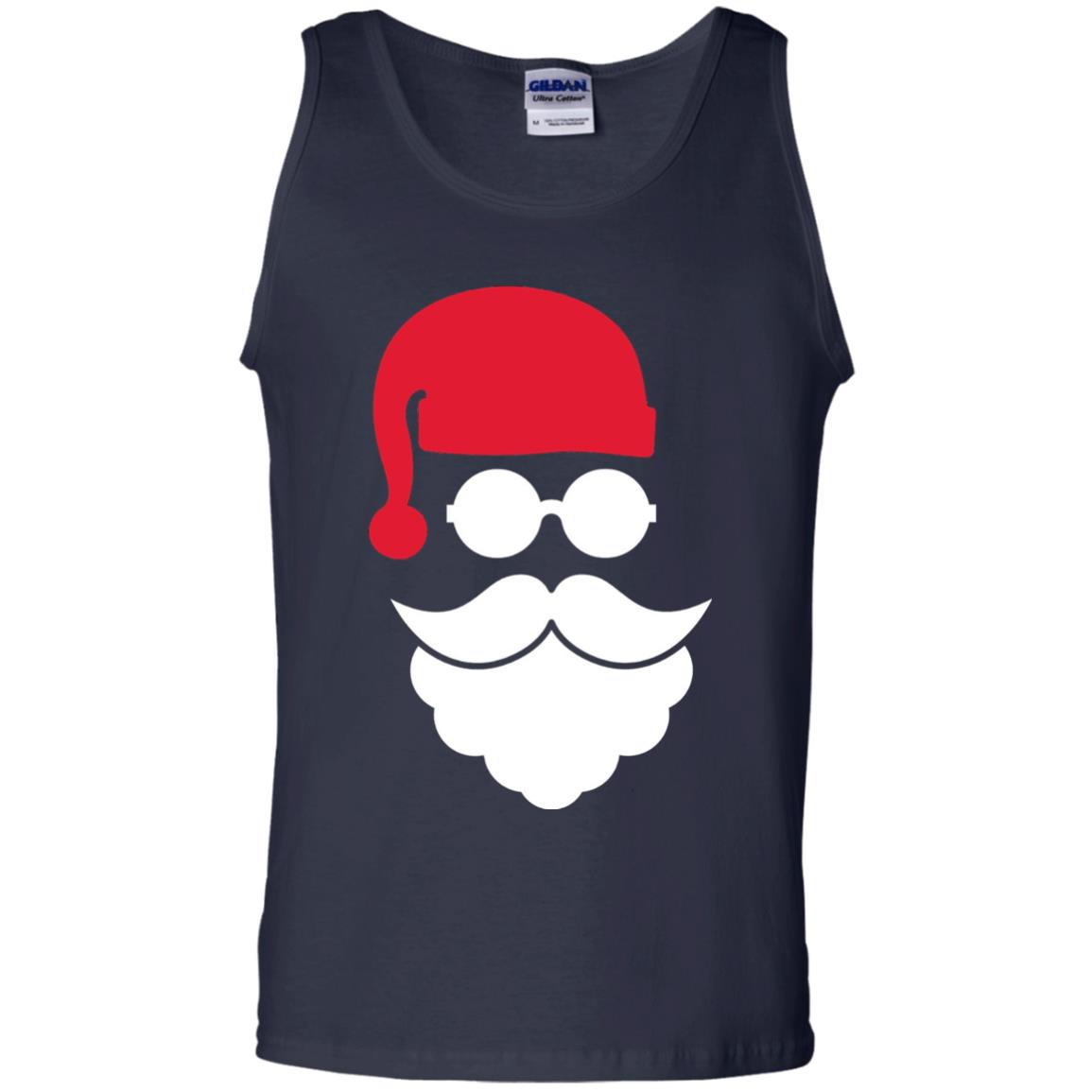 Christmas Shirt Santa Claus Face Navy