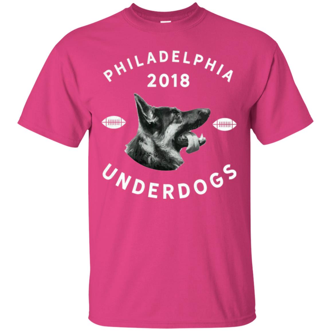 Dog Lover T-shirt Philly Philadelphia Underdogs 2018 Game Day Heliconia