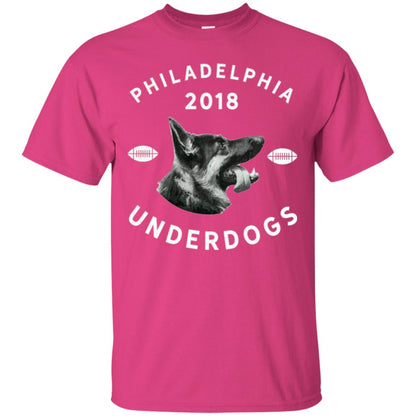 Dog Lover T-shirt Philly Philadelphia Underdogs 2018 Game Day Heliconia