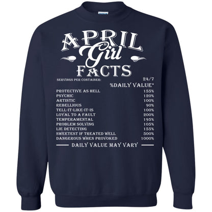 April Girl Facts T-shirt Navy