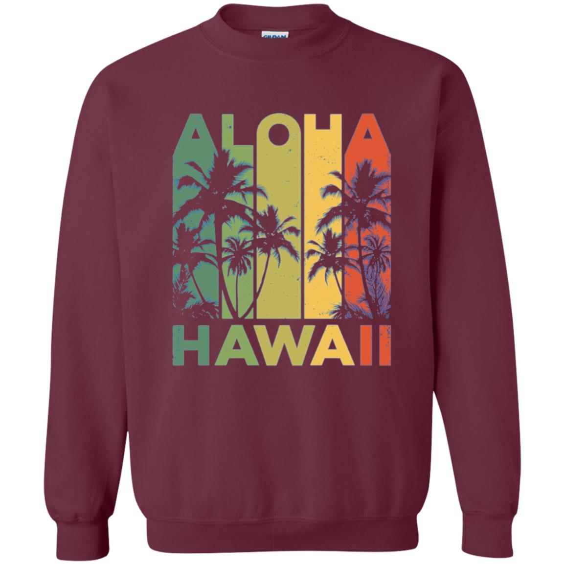 Vintage Hawaiian Islands Tee Hawaii Aloha State T-shirt Maroon
