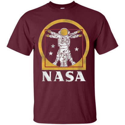 Vitruvian Astronaut T-shirt Maroon