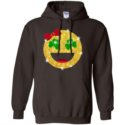 Happy Gold Blink Emoji Saint Patrick's Day T-shirt Dark Chocolate