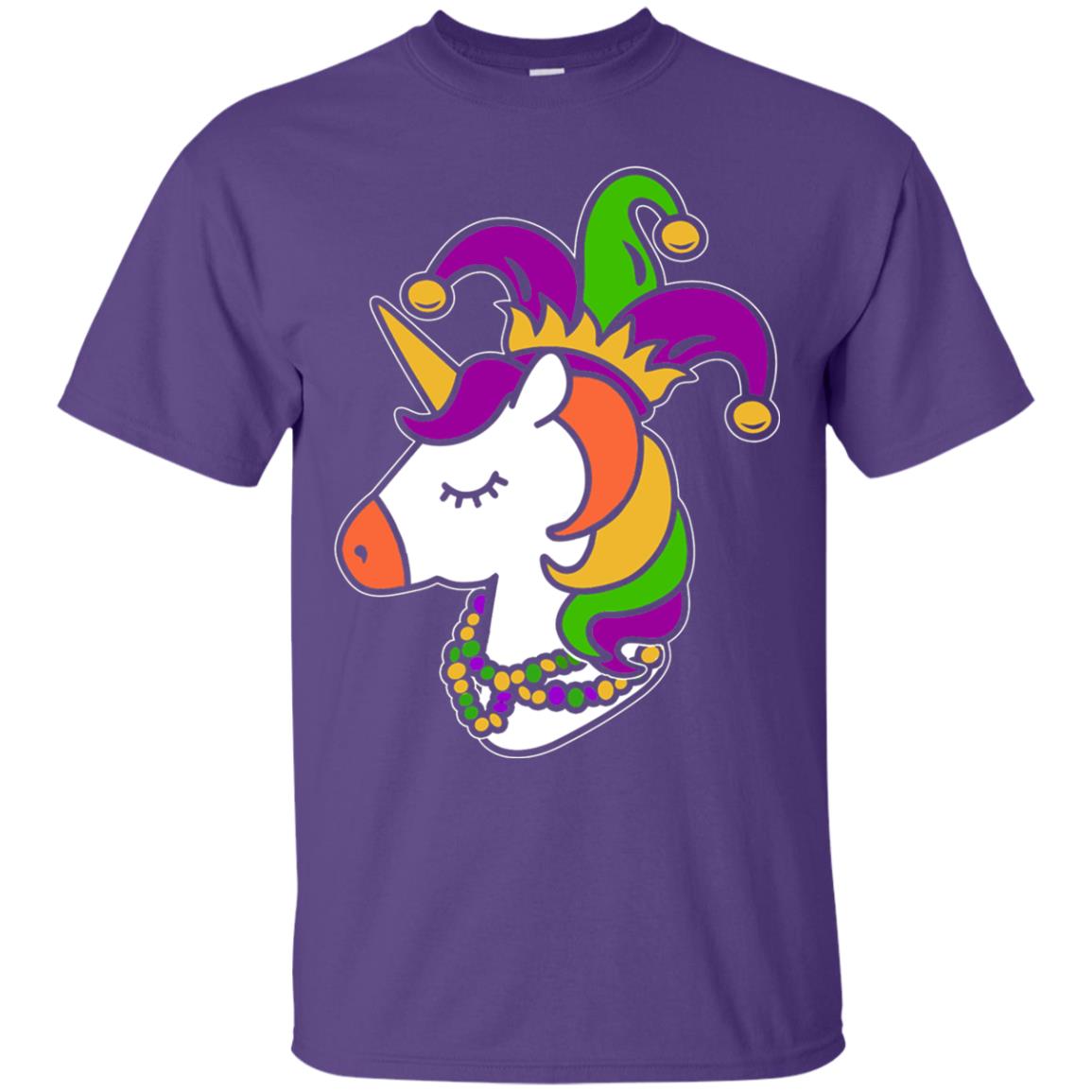 Unicorn Funny Mardi Gras T-shirt Purple