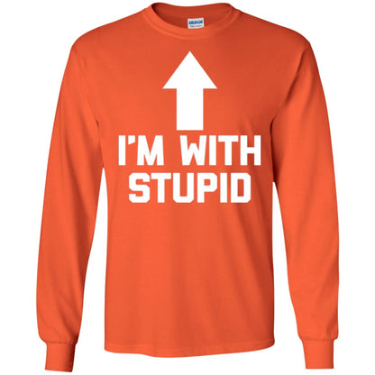 Im With Stupid T-shirt Orange