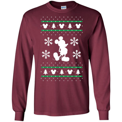 Christmas T-shirt Mickey Mouse Maroon