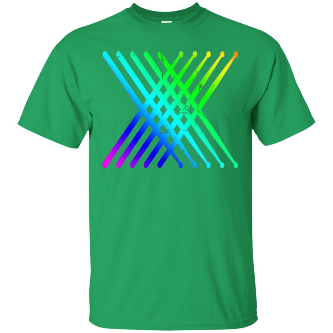 Drummer T-shirt Retro Vintage Drumsticks T-shirt Irish Green