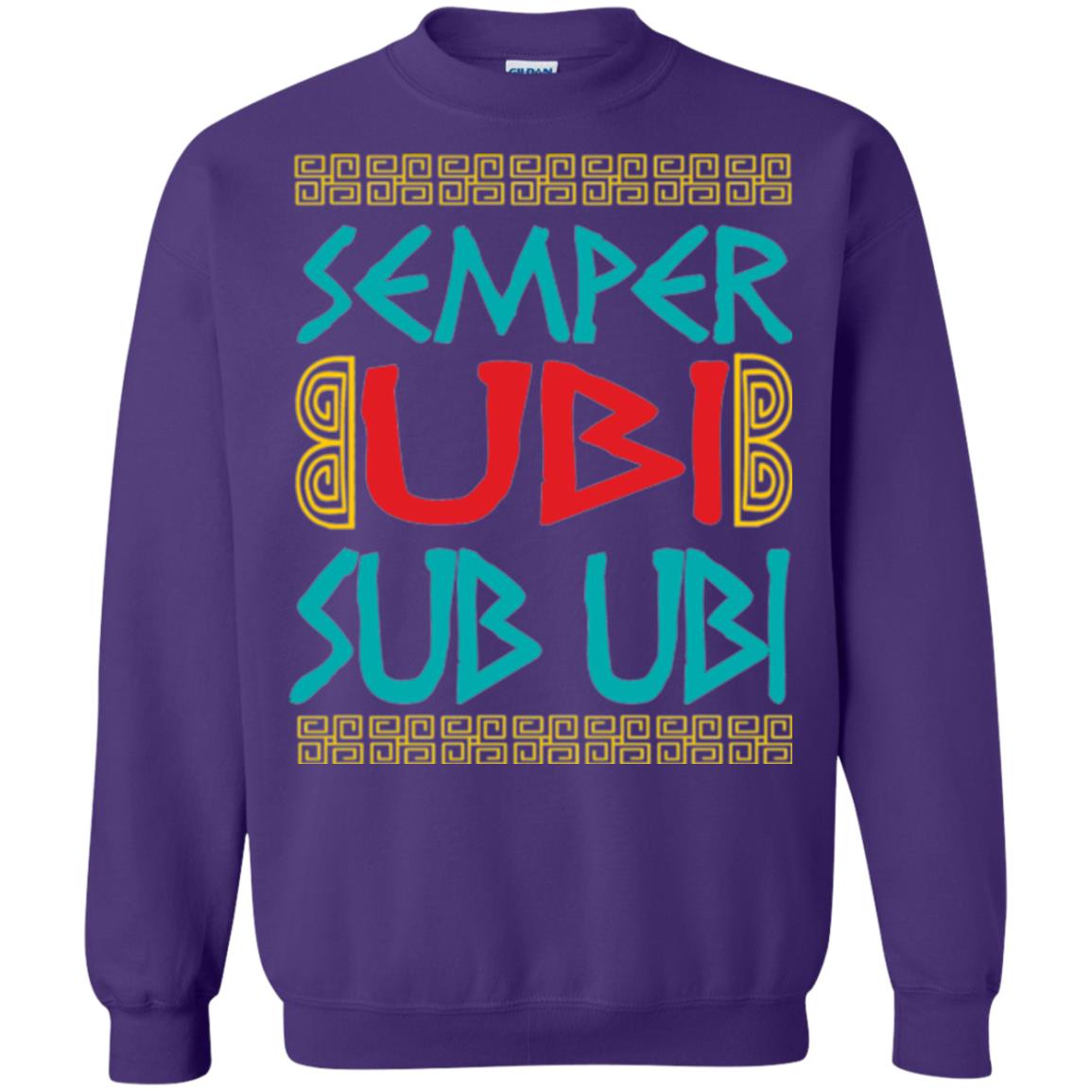 Funny Quote Latin T-shirt Semper Ubi Sub Ubi Purple