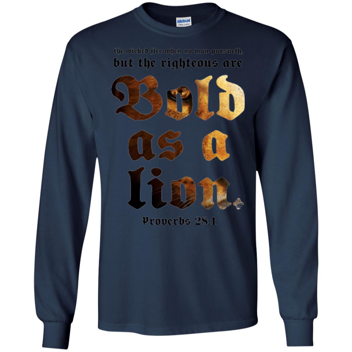Christian T-shirt Bold As A Lion Navy