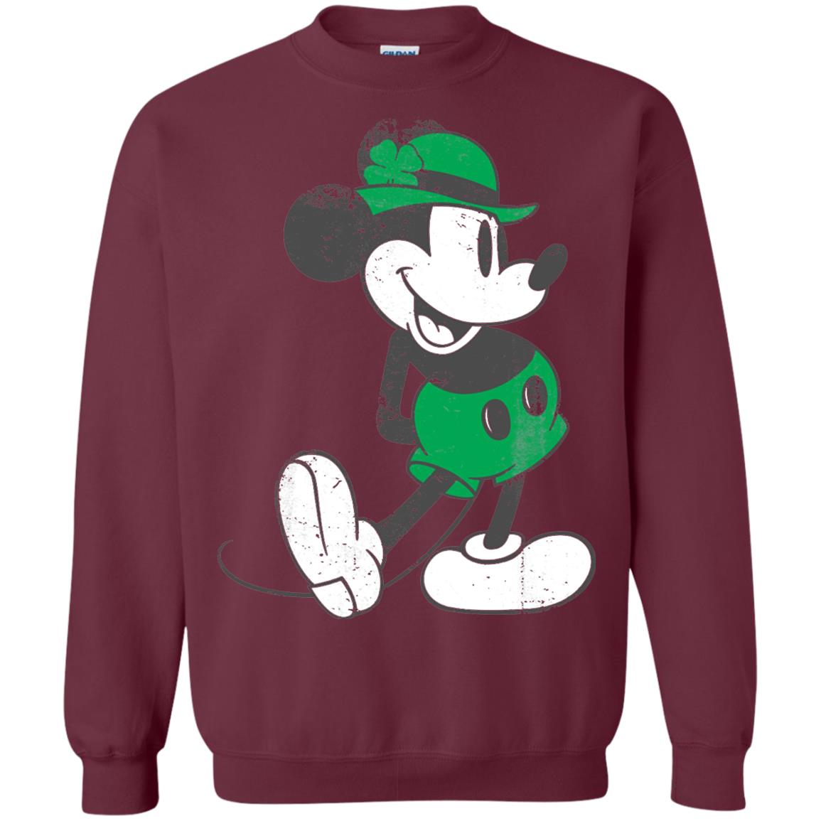 Mickey Mouse St. Patrick_s Day T-shirt Maroon