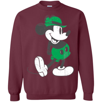 Mickey Mouse St. Patrick_s Day T-shirt Maroon