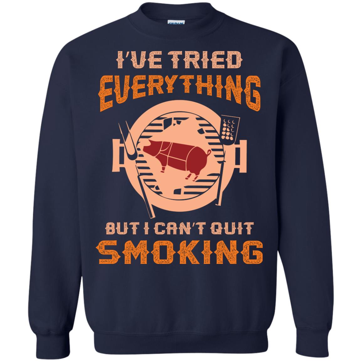I Can’t Quit Smoking Barbecue Party T-shirt Navy