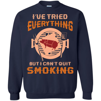 I Can’t Quit Smoking Barbecue Party T-shirt Navy