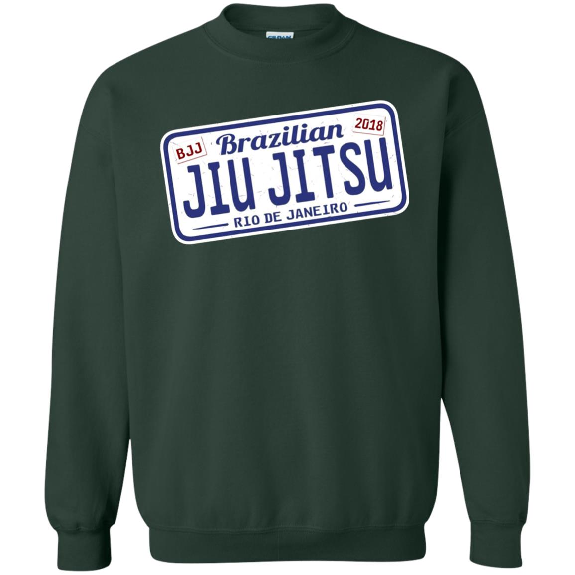 Funny Jiu Jitsu Bjj License Plate T-shirt Forest Green