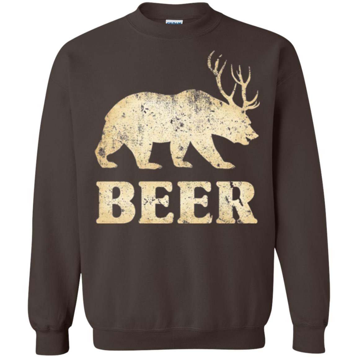 Beer T-shirt Vintage Bear Deer Dark Chocolate