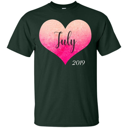 Pregnancy Reveal Announcement Party July 2019 Shirt Forest
