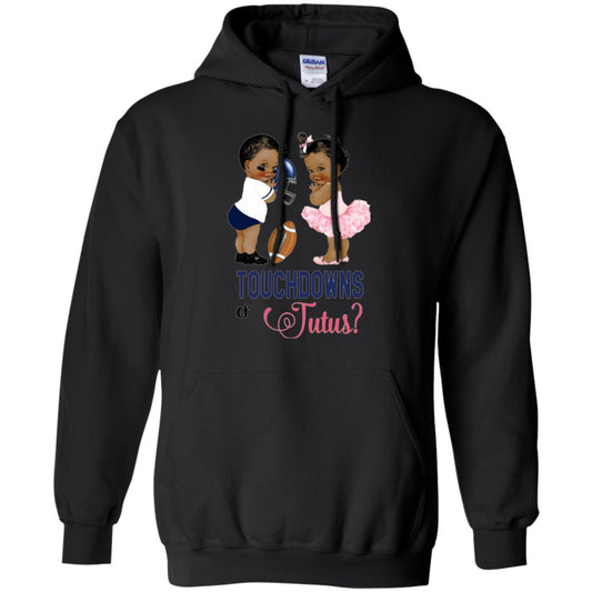 Ethnic Touchdowns Or Tutus Gender Reveal Party Football Lover T-shirt Black