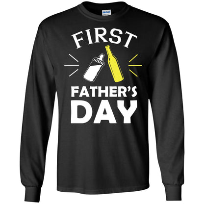First Father's Day Shirt Black