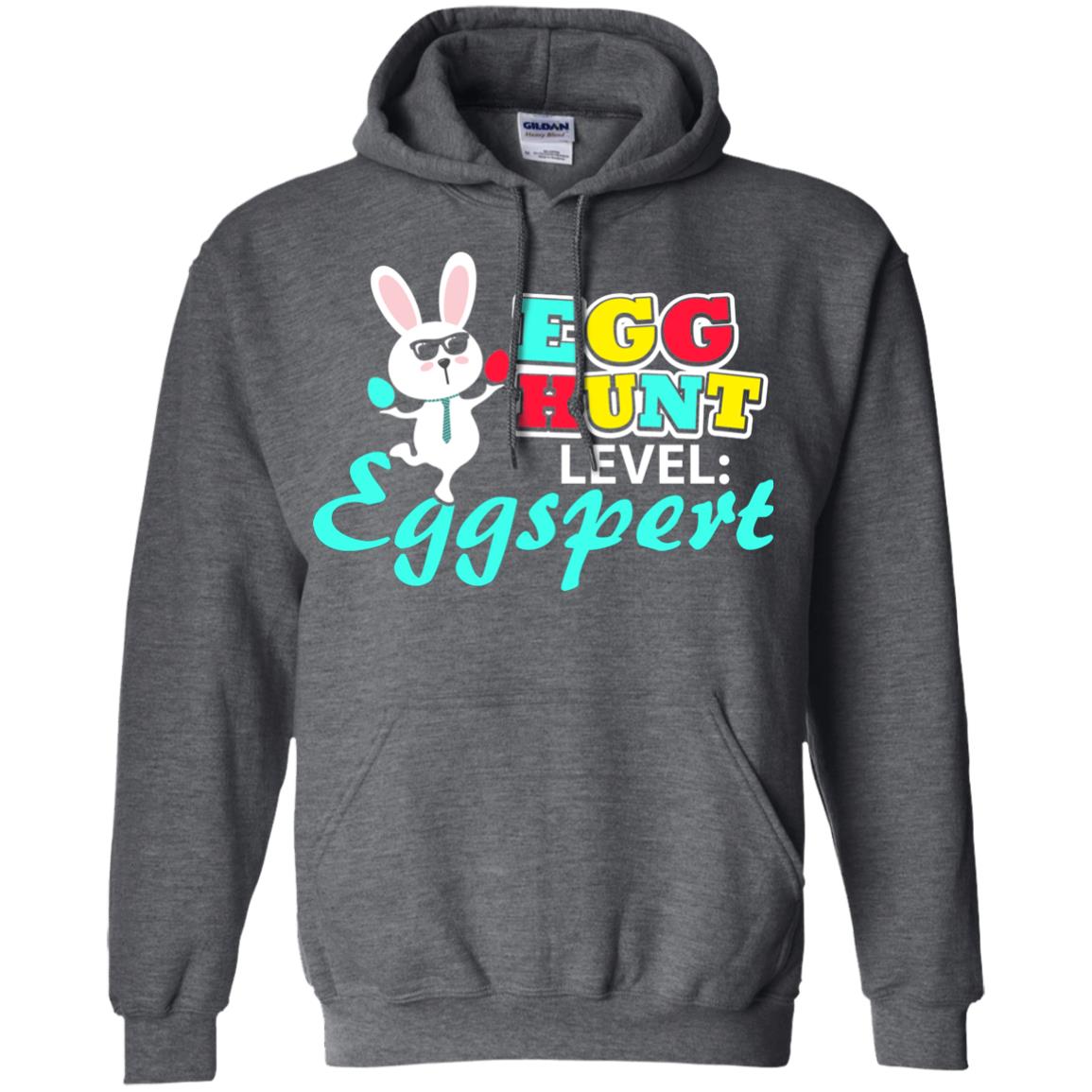 Egg Hunt Level Eggspert Easter Holiday T-shirt Dark Heather