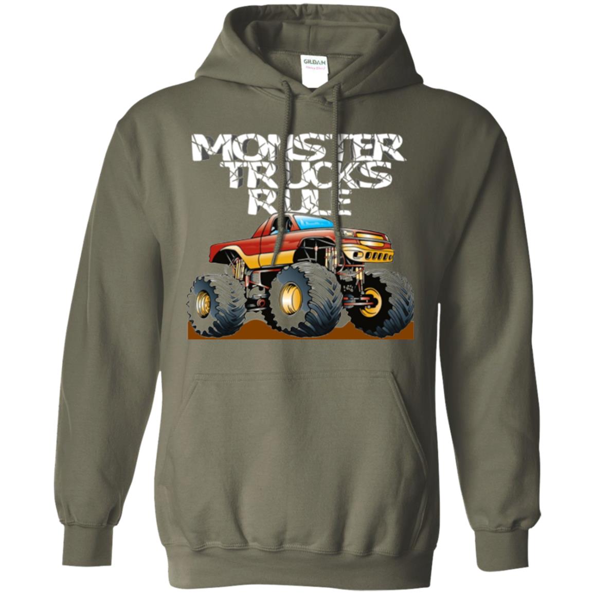 Monster Trucks Rule T-shirt Military Green