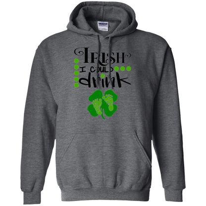 Baby Irish I Could Drink Pregnancy St Patrick_s Day T-shirt Dark Heather