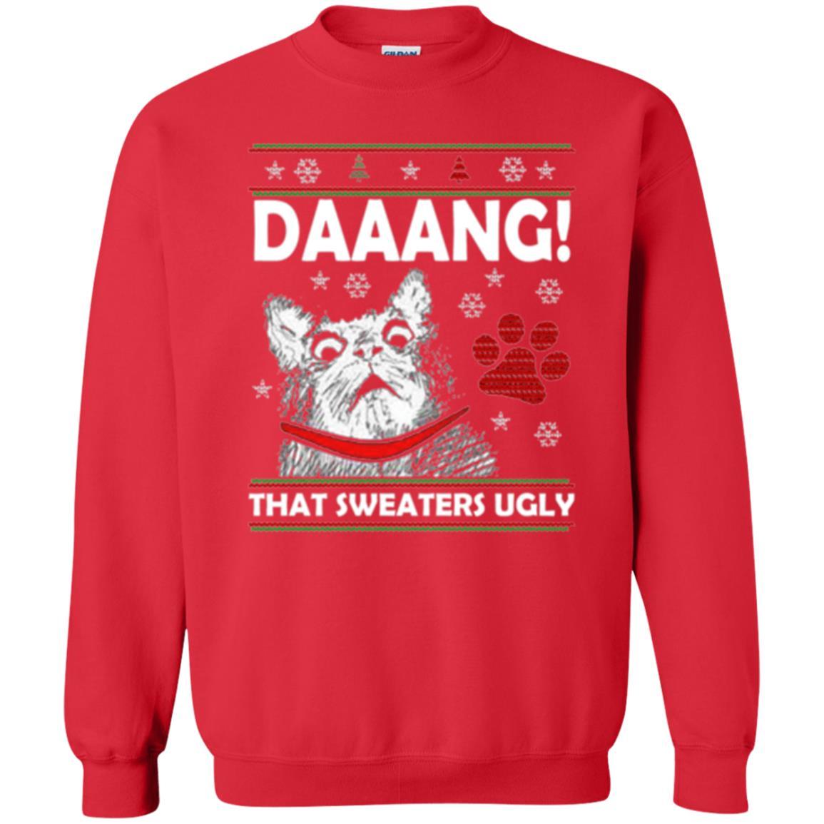 Christmas Cat T-shirt Daaang That Sweaters Ugly Red