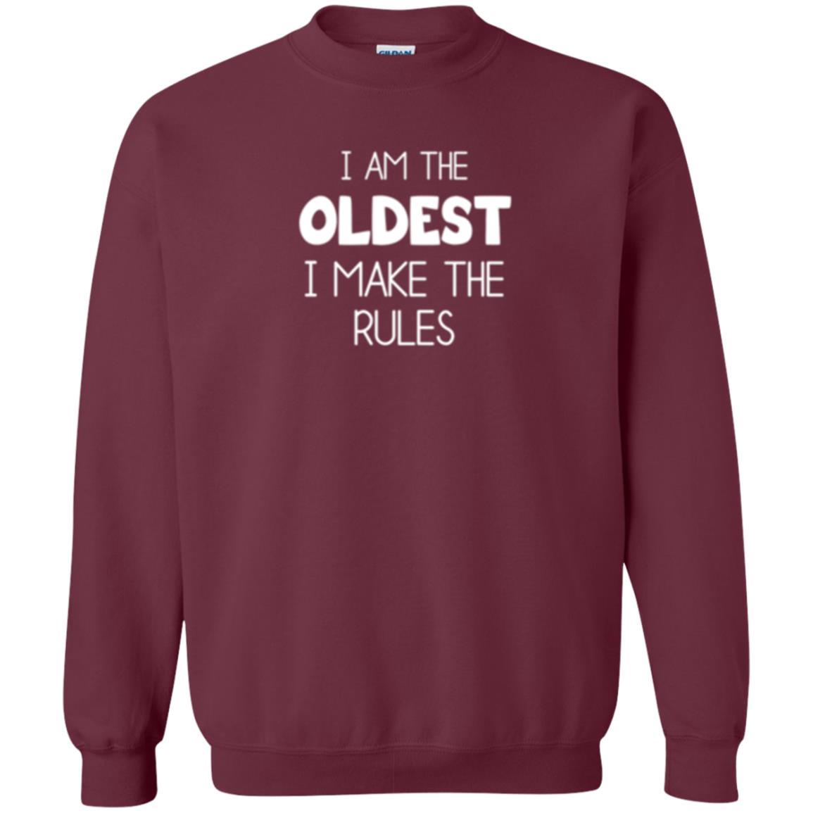 Family T-shirt I'm The Oldest I Make The Rules Maroon