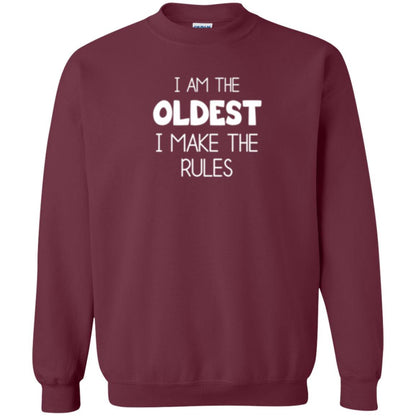 Family T-shirt I'm The Oldest I Make The Rules Maroon