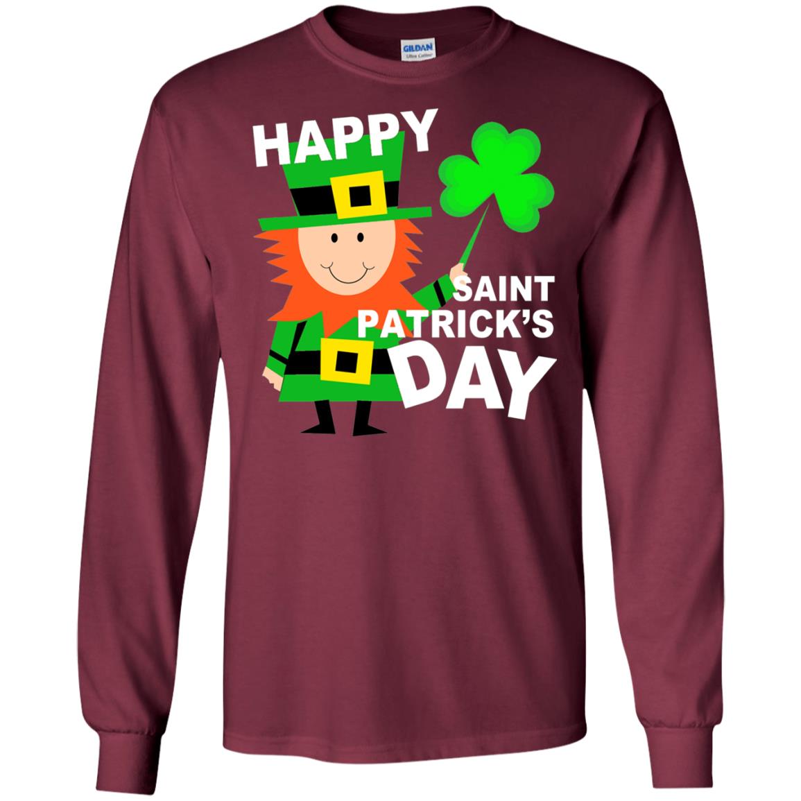 Teacher T-shirt St. Patrick's Day Maroon