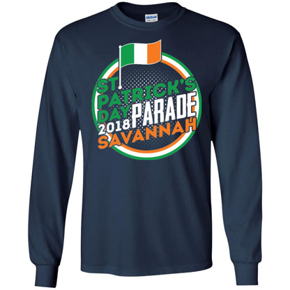 Parade Savannah 2018 Ireland Flag St. Patrick_s Day T-shirt Navy
