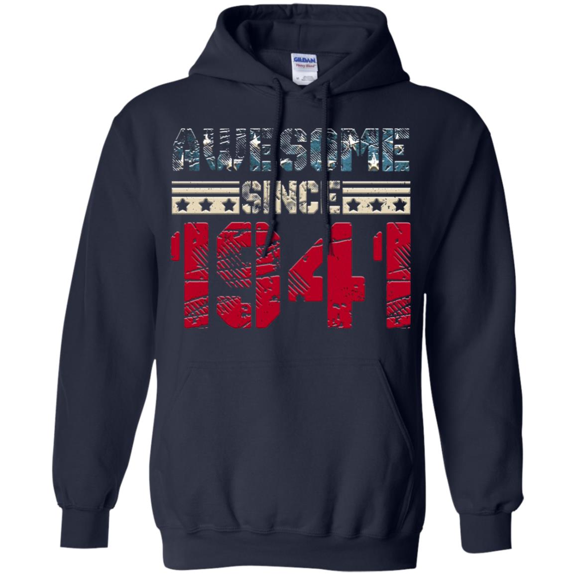 Awesome Since Legends Born In 1941 77 Years Old Birthday Shirt For Dad Or Papa Navy