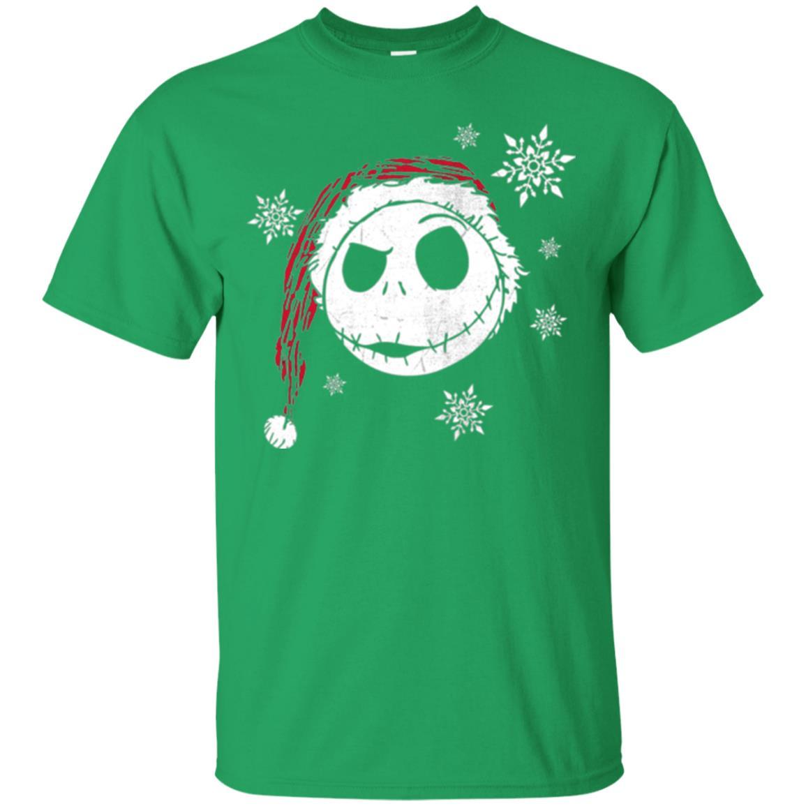 Christmas T-shirt Disney Nightmare Before Christmas Snowflake Irish Green