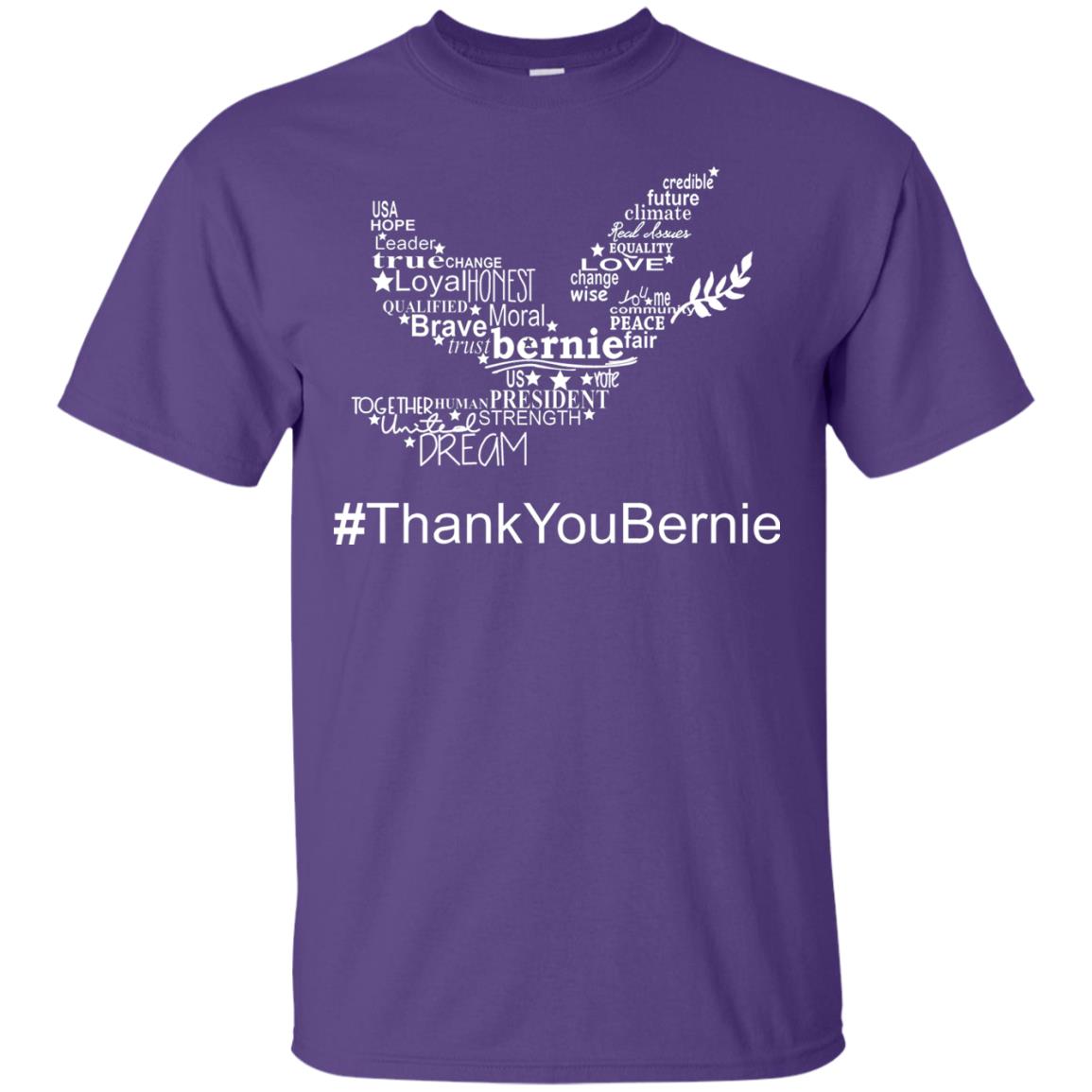 Hash Tag Thank You Bernie Shirts Purple