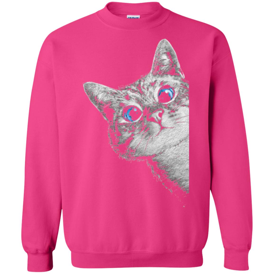 Cat Lovers T-shirt Cute Face Heliconia