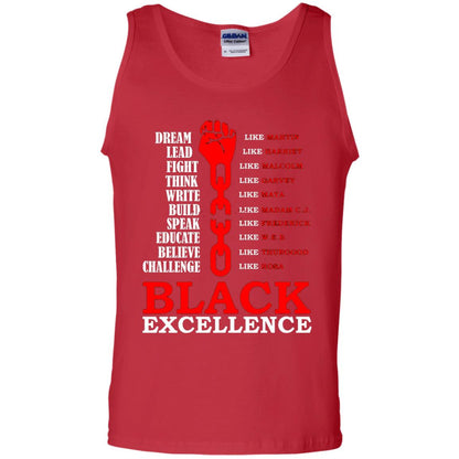 Black Excellence Black Af Proud African American T-shirt Red