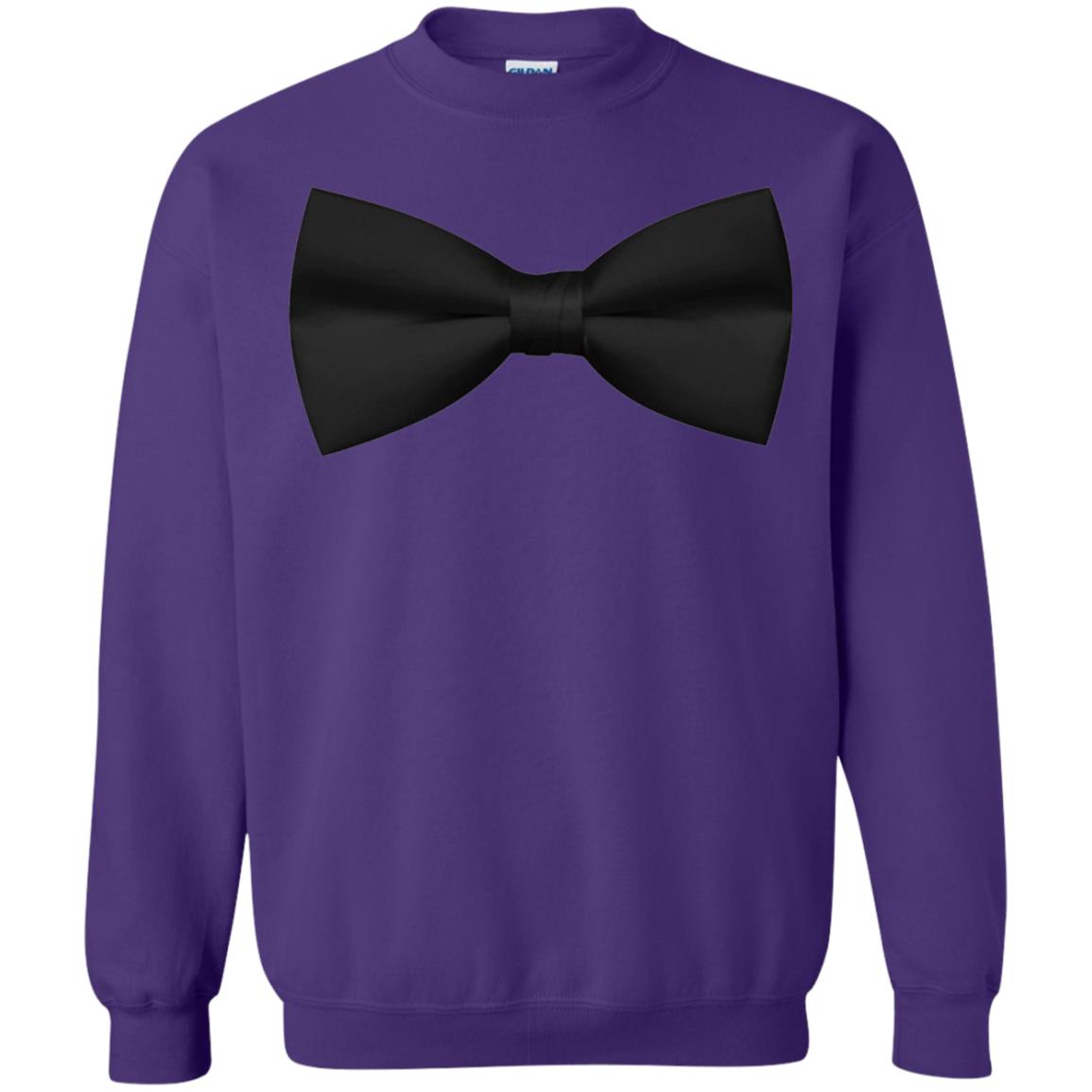 Big Black Bow Tie Tee Shirt Purple