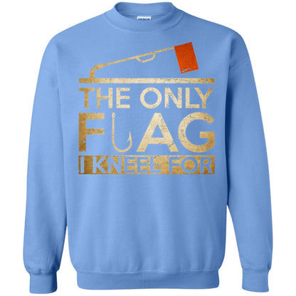 Ice Fishing T-shirt The Only Flag I Kneel For Carolina Blue