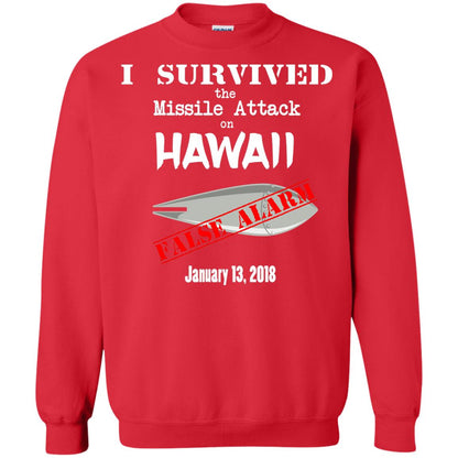 Hawaii Missile Attack Survivor False Alarm T Shirt Red