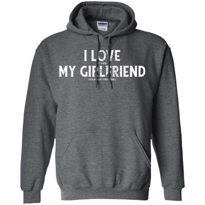Funny Gamer T-shirt I Love My Girlfriend Lets Me Play Video Games Dark Heather
