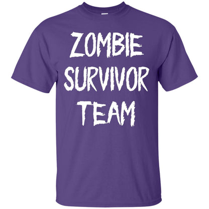 Zombie Lover T-shirt Zombie Survivor Team Purple